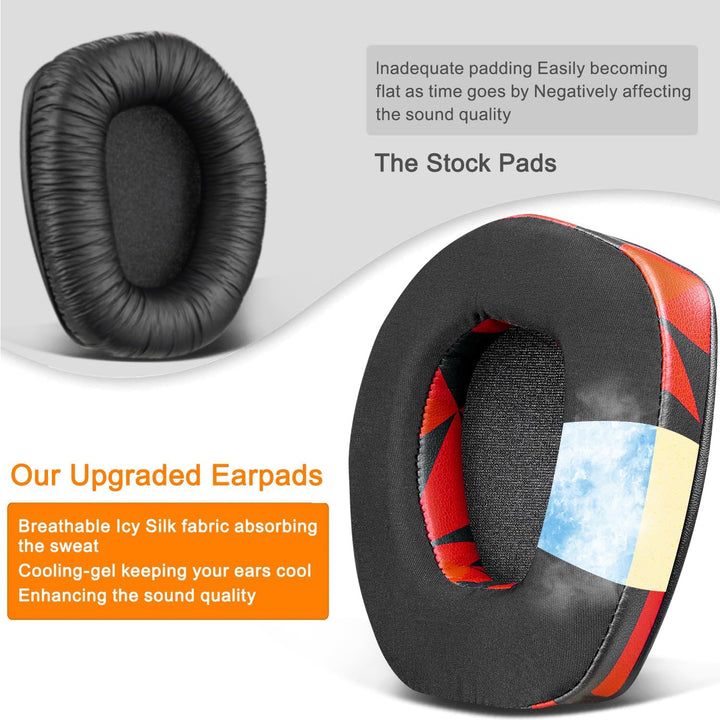 SOULWIT Kühlgel Ersatz Ohrpolster für Sennheiser RS165/RS175/RS185/RS195 (RS 165 175 185 195 RF), Er