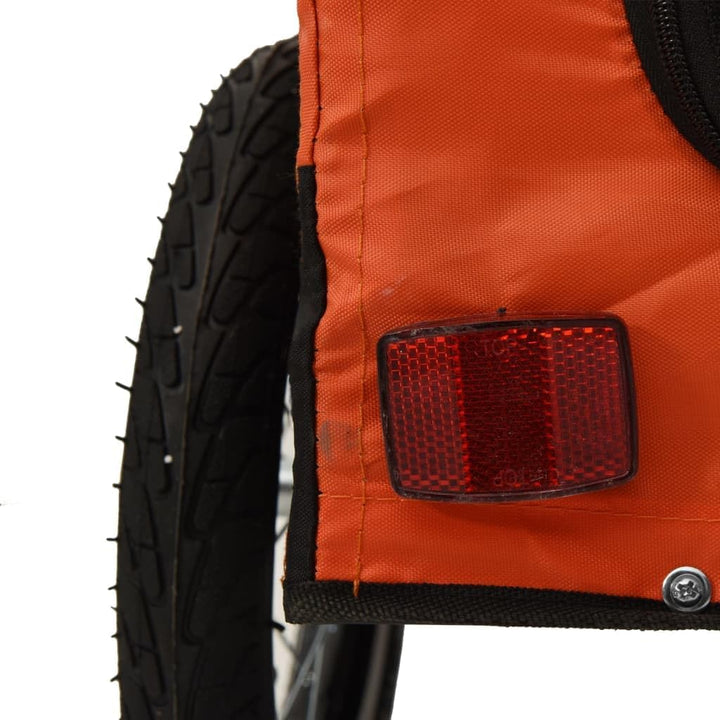 vidaXL Fahrradanhänger Hunde Grau und Schwarz Oxford-Gewebe & Eisen 120 x 54.5 x 53 cm Orange, 120 x