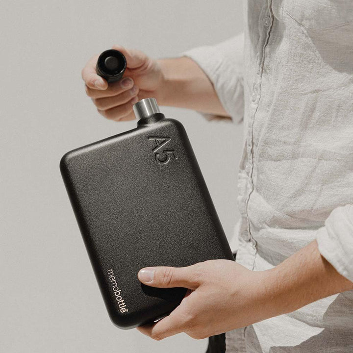 memobottle - EDELSTAHL (WEISS) | Robust, Auslaufsicher, Premium Trinkflasche | BPA-frei | Ideal für