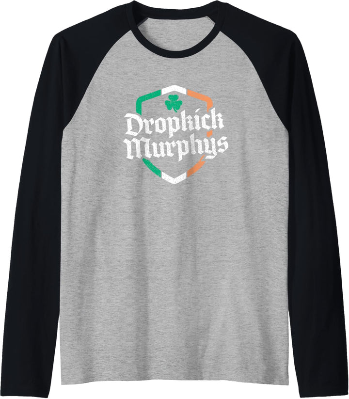 Dropkick Murphys – Offizieller Merchandise-Artikel – Irland Shield Raglan