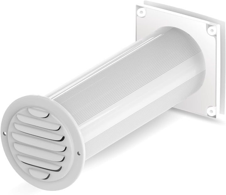 Airroxy aRheat Wärmerückgewinnung Wand‑Rekuperator weiss Ø100