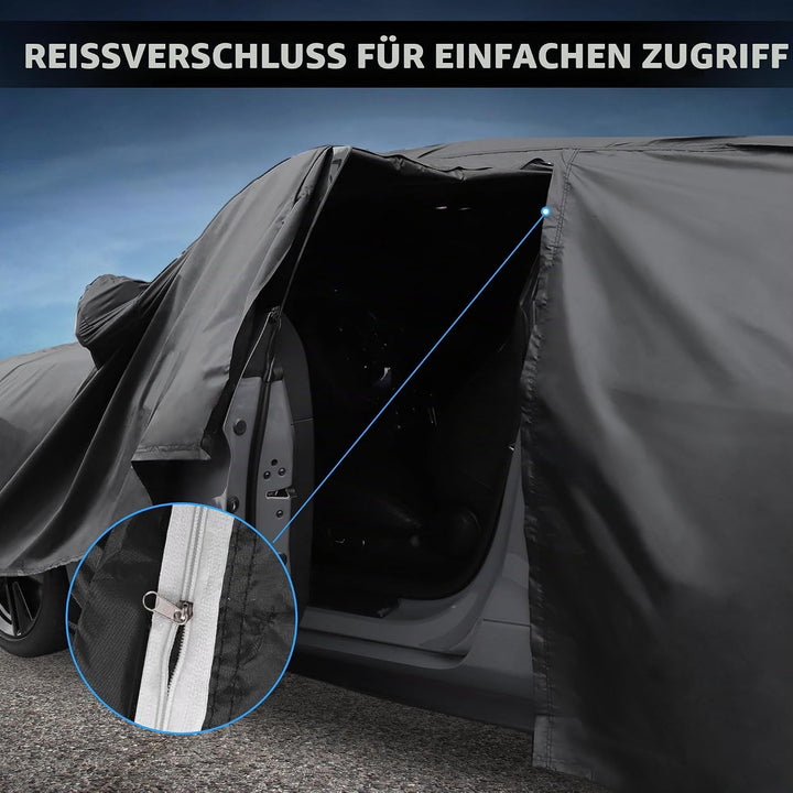 A ABSOPRO Autoabdeckung für Opel Grandland X 2017-2024 210D-PU Outdoor Vollabdeckung Ganzjahres-Wass