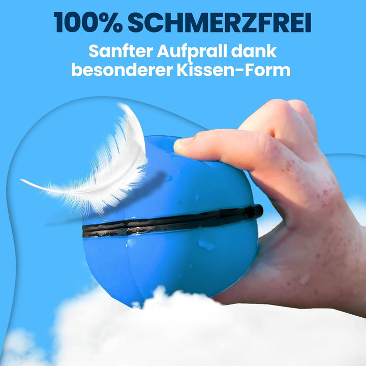 12x Wasserbomben wiederverwendbar in 2 starken Team-Farben [in 1 Sekunde befüllbar] - premium Siliko