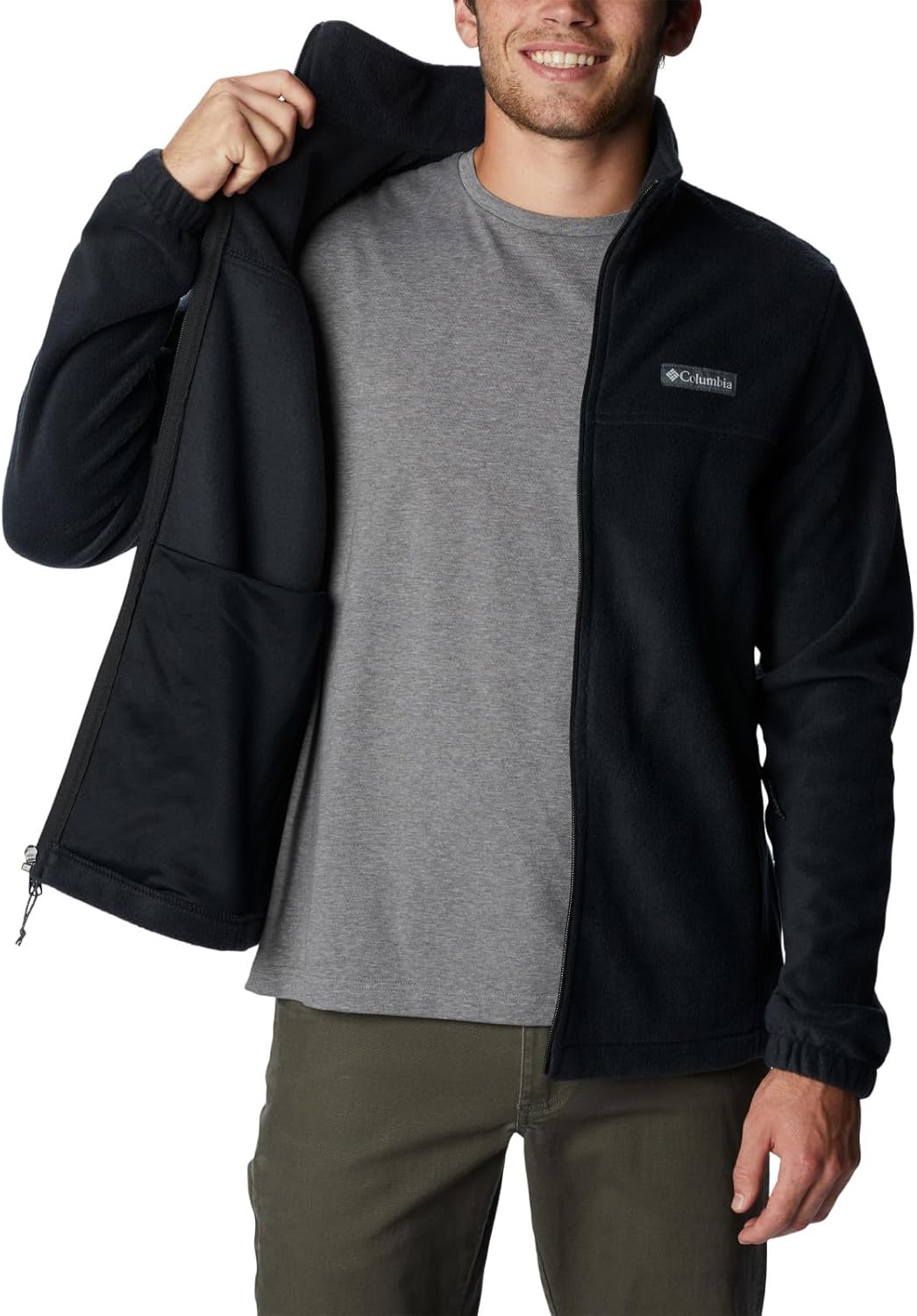 Columbia Steens Mountain 2.0 Herren-Fleecejacke mit durchgehendem Reissverschluss S Schwarz, S Schwa