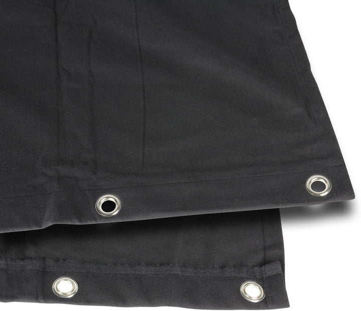 Adam Hall Accessories 0152 X 63 - Bühnenmolton B1 schwarz mit Ösen brüniert 6 x 3 m