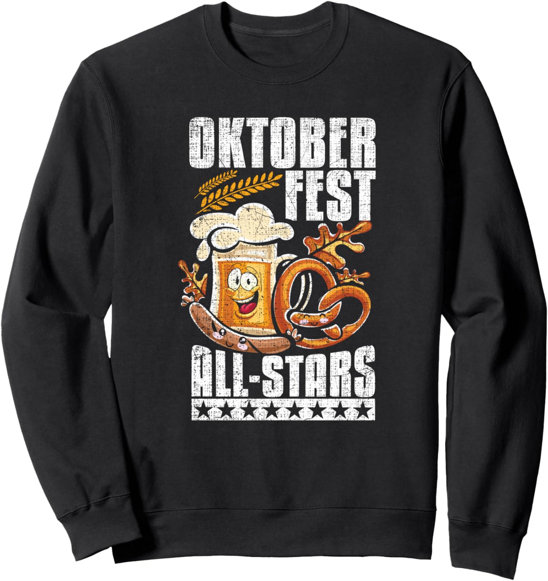 Oktoberfest Beer Fest All Stars 2019 Meme Slogan Grunge Sweatshirt