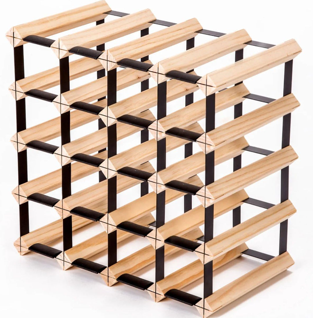 SMH LINE® klassisch Premium Weinregal aus Metall Holz luxuriösem Design Flaschenregal Weinschrank Fl