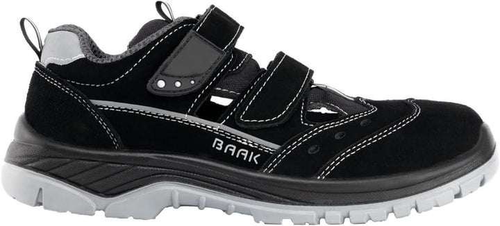 BAAK Sicherheitsschuhe Henry Industrial S1P Sicherheitssandalen BGR191 Grösse 39, schwarz, 8424, 39
