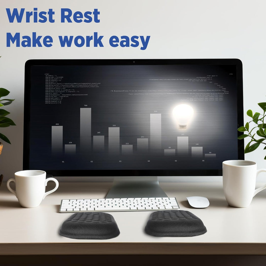 Gimars Wrist Rest Handgelenkauflage Ellbogenauflage Unterstützung für Tastatur und Maus, Memory-Foam