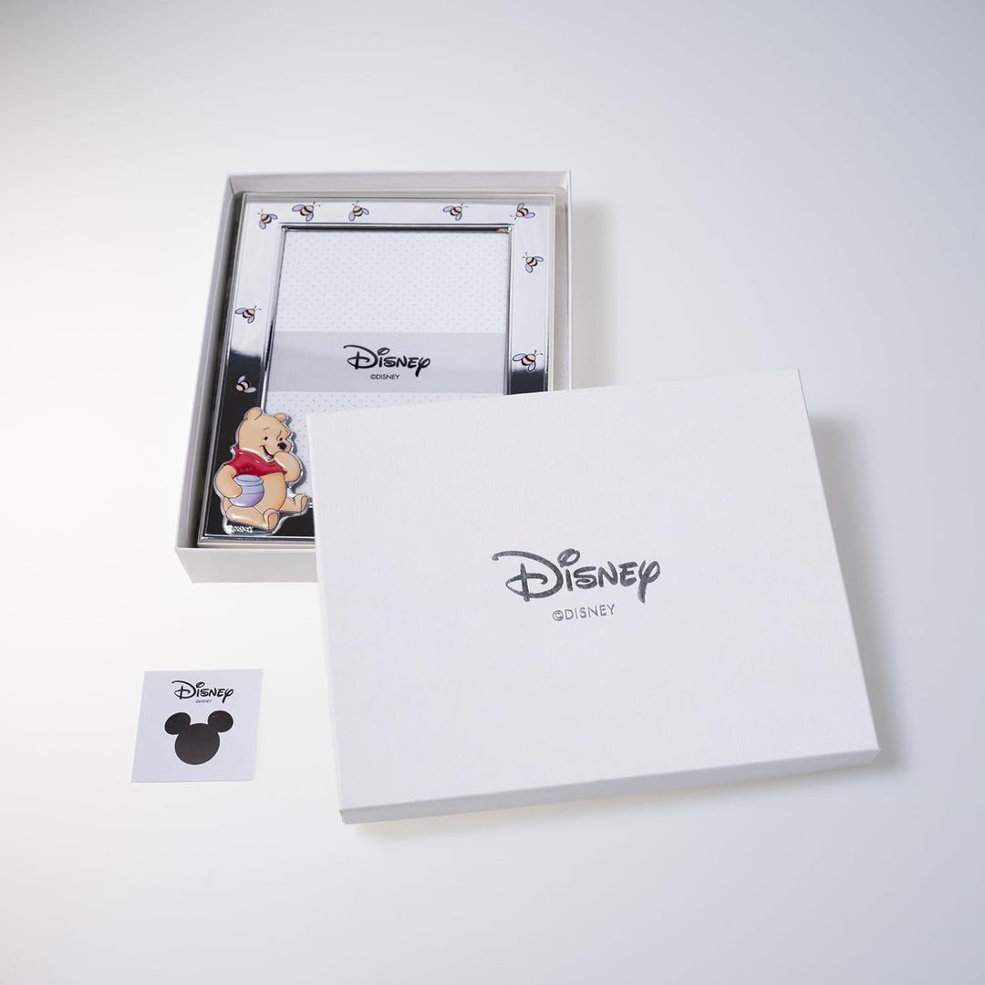 VALENTI & CO. – Disney Baby – Winnie Puuh Bilderrahmen aus Silber für Kinder, Geschenkidee für Taufe