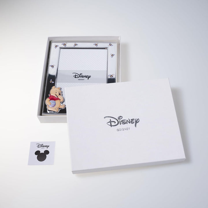 VALENTI & CO. – Disney Baby – Winnie Puuh Bilderrahmen aus Silber für Kinder, Geschenkidee für Taufe