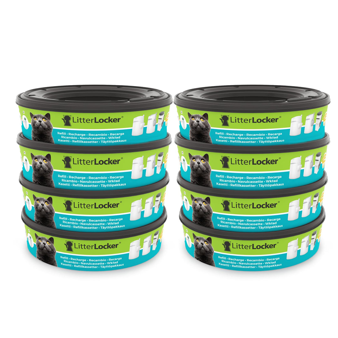 Angelcare LitterLocker 2 Original Nachfüllkassetten, 8er-Pack, erspart den täglichen Gang zur Müllto