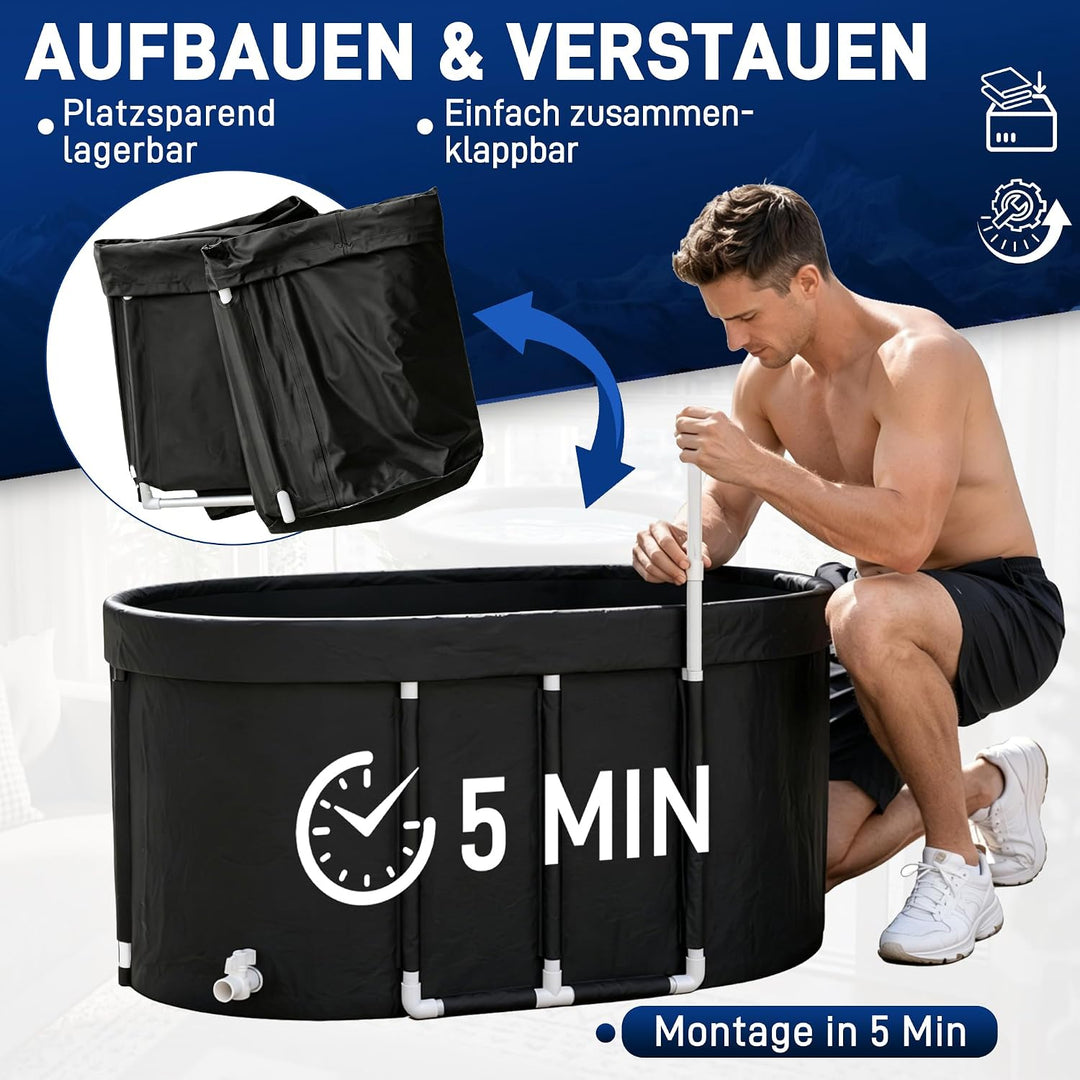 YRHome Eisbad Tonne Aufblasbare Eistonne 115 * 68CM Indoor Outdoor Kältetherapie für Sportler Wellne