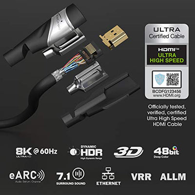 KabelDirekt – 10K & 8K HDMI Kabel, HDMI 2.1b – zertifiziert, in Deutschland entwickelt – 1 m (Ultra