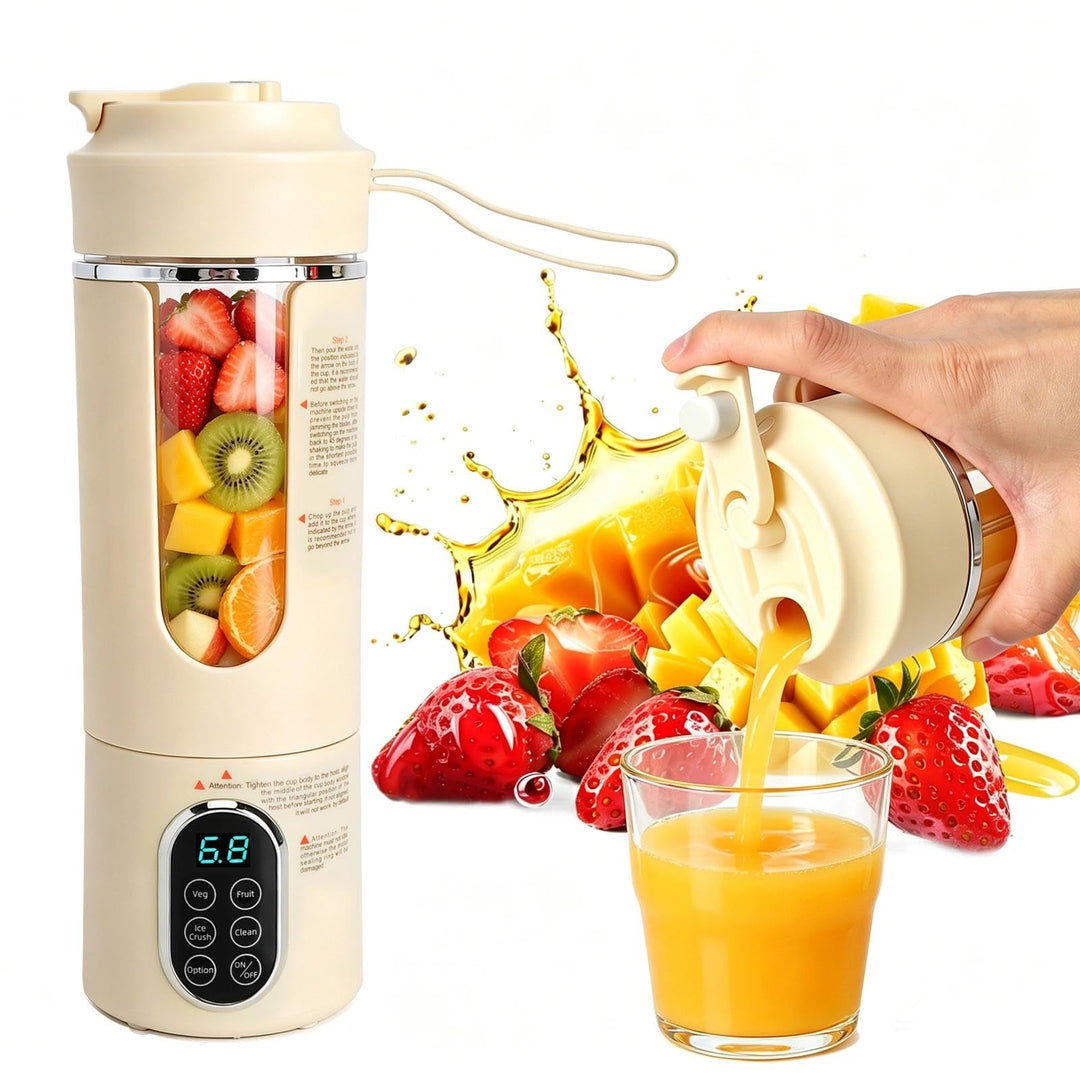 700ML Smoothie Maker To Go Mixer To Go Mini Mixer Tragbarer Mixers mit 12 Edelstahlklingen, Type-C A