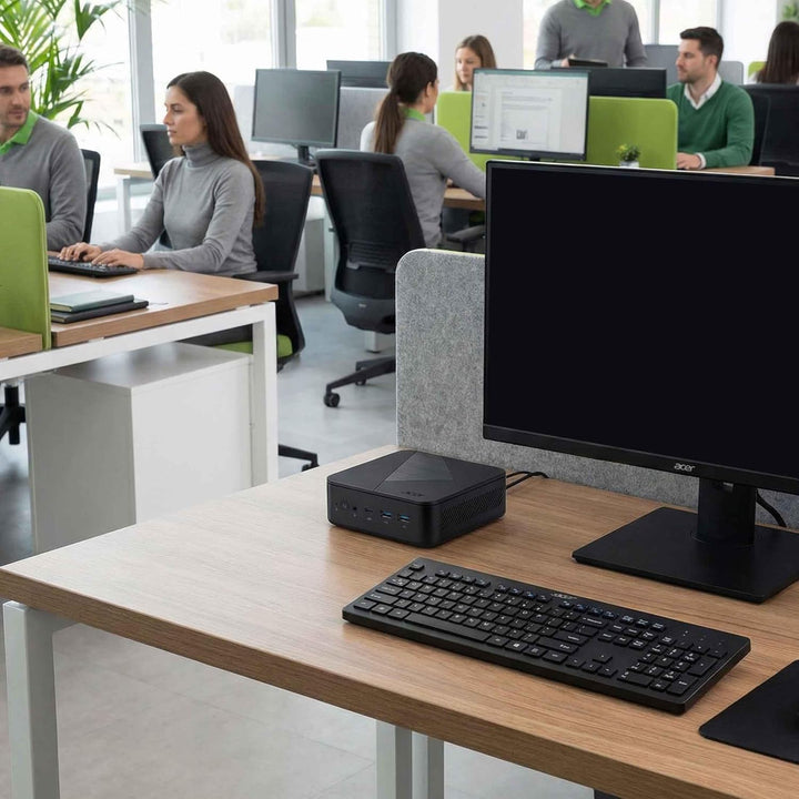 acer Mini PC | Veriton NUC | Schwarz | N100 | RAM: 8GB | SSD: 2TB | Windows 11 Pro | Office 2024 Pro