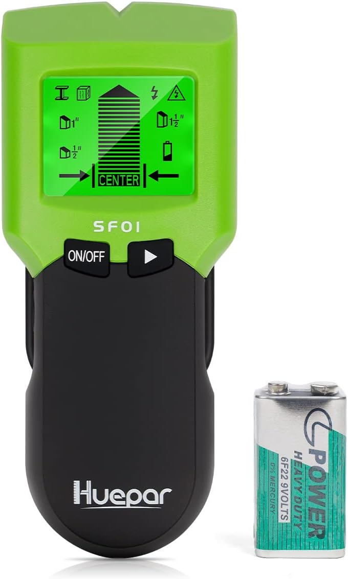 Huepar Balkensucher 5 in 1 Multifunktion-Elektronik-Sensor-Wandscanner mit LCD-Display, Balkensucher