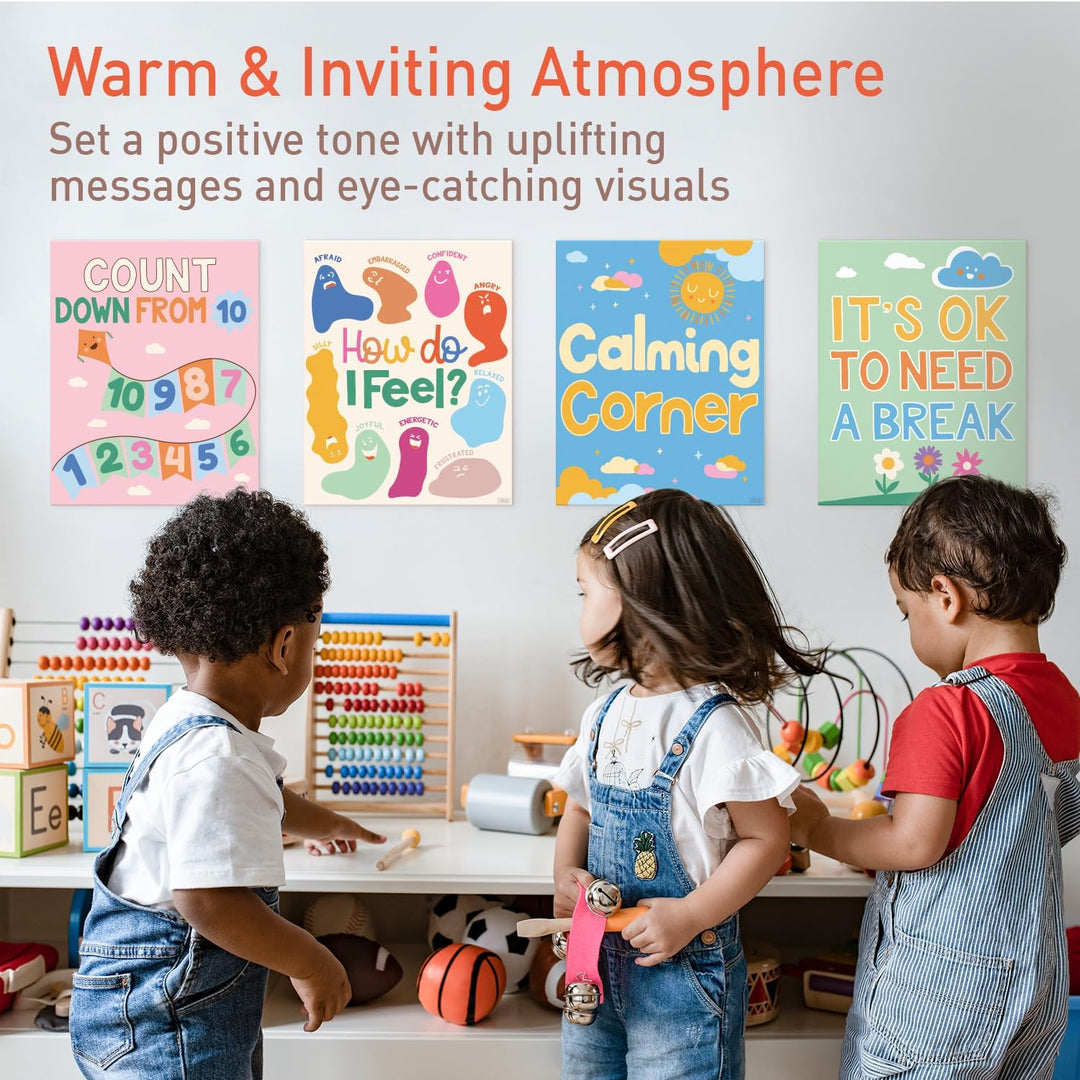 S&amp;O 10er-Set "Calming Corner Classroom Feelings"-Poster – Calming Corner Items – Calming Corner Item