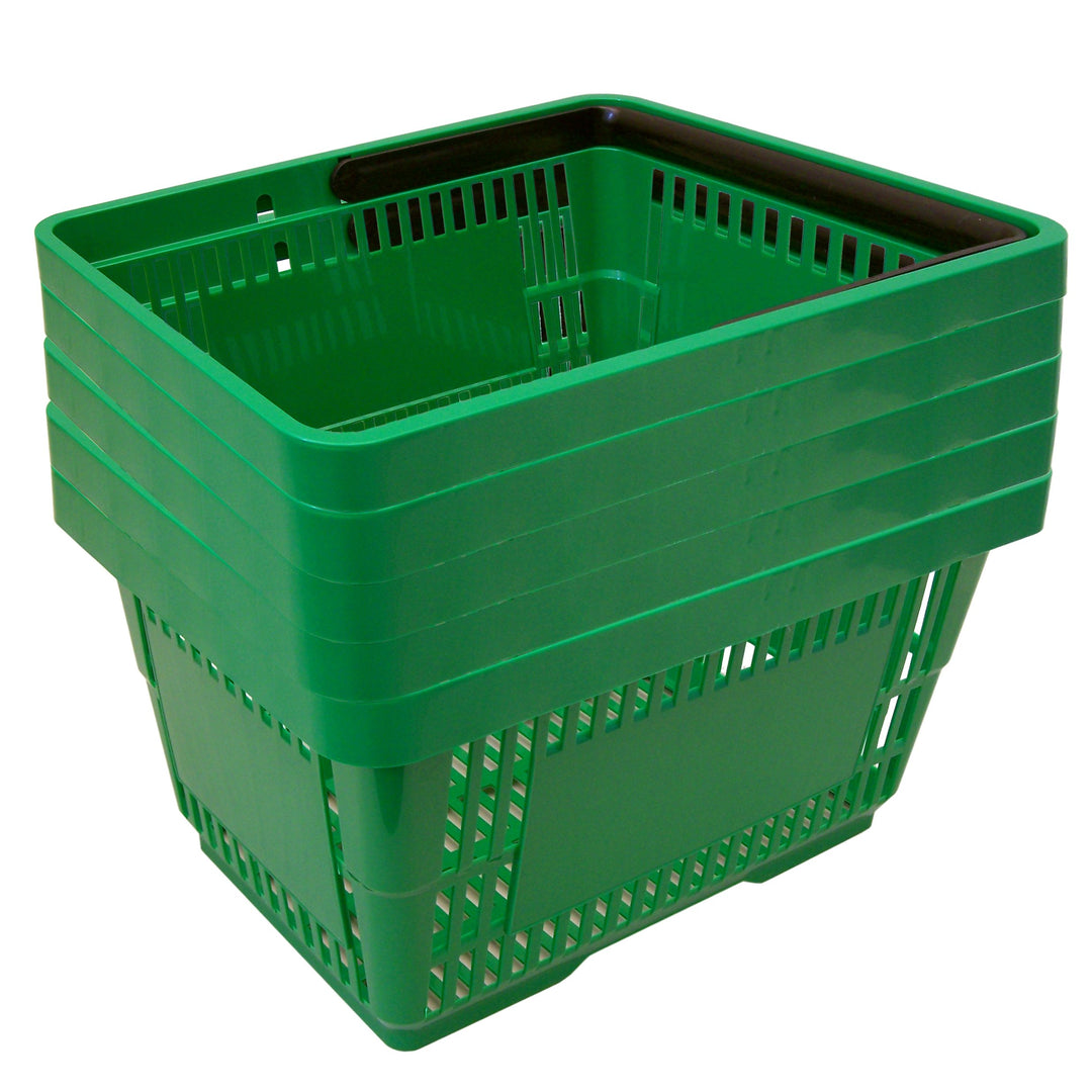 GERSO 5 Einkaufskörbe aus Kunststoff, Tragekorb, Shopping Basket, Supermarkt, Plastik mit Henkel 21