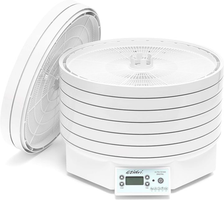 EZIDRI FD1000 ULTRA Digital - Dörrautomat mit grosser Kapazität (5 Siebe erweiterbar auf 30), gleich