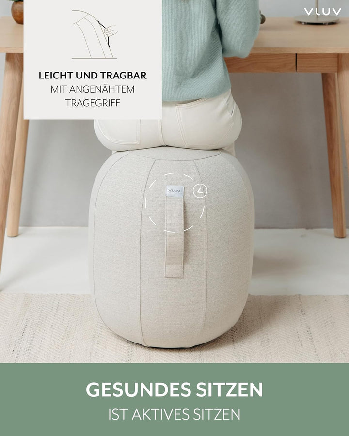 VLUV KAPSUL SOVA Balance-KAPSEL, luftgefüllter Sitzhocker, ergonomisches Sitzen, platzsparend & flex