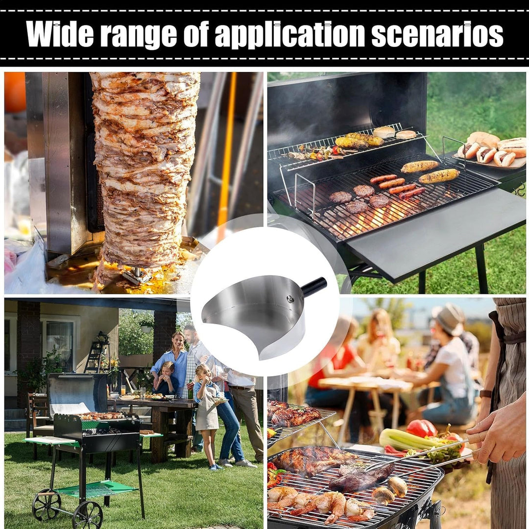 ROTISSERIE Catch Pan Tragbarer Fleischsensor Grillschaufel Hitzebeständige Grillschaufel Handgebrate