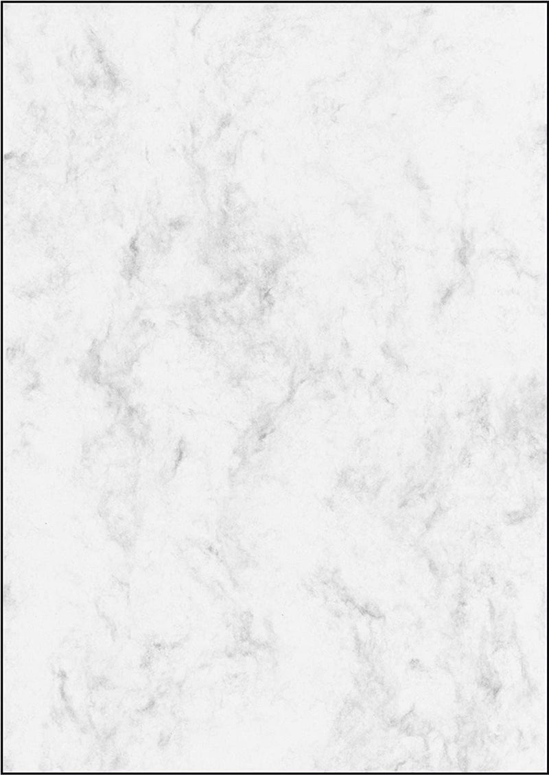 SIGEL T1080 Hochwertiges Marmor-Papier A4 grau (250 Blatt, 90 g) beidseitig marmoriert, Briefpapier,