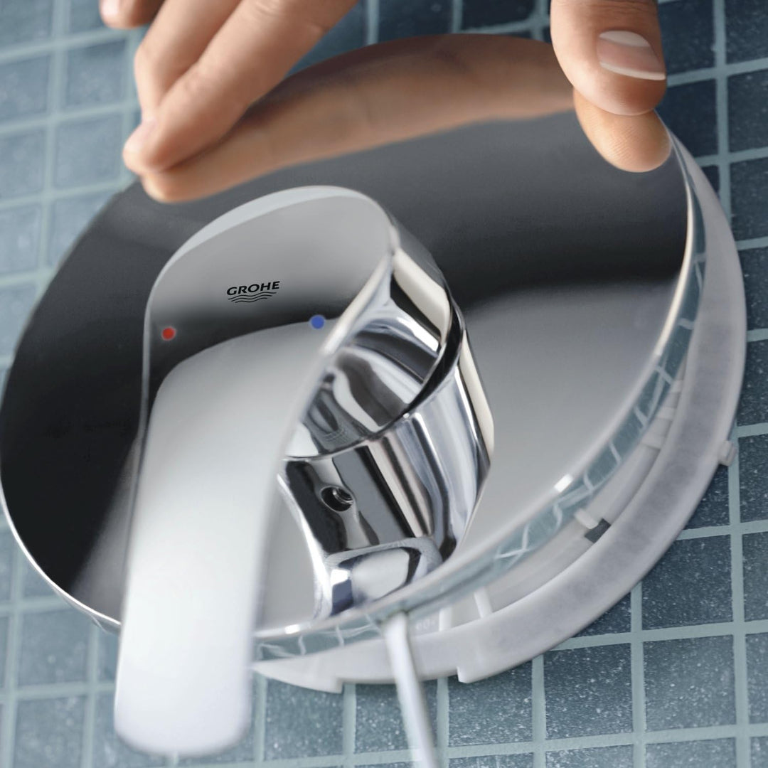GROHE Eurosmart Brausearmatur Fertigmontageset, ohne Unterputz-Einbaukörper 19451002, Silber Brauseb