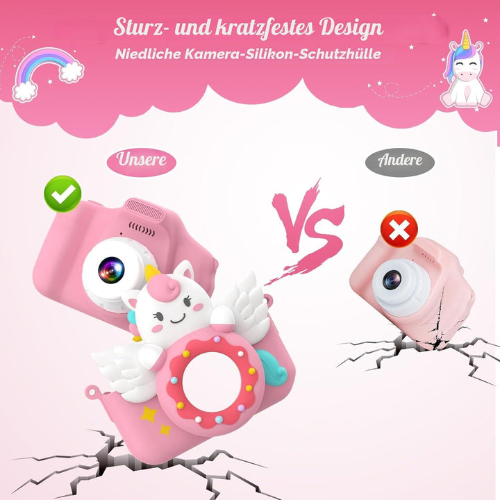 TIATUA Kinderkamera, 1080P Kamera Kinder mit 2.0”-Bildschirm & 32GB Karte, Selfie Digitalkamera & Fo