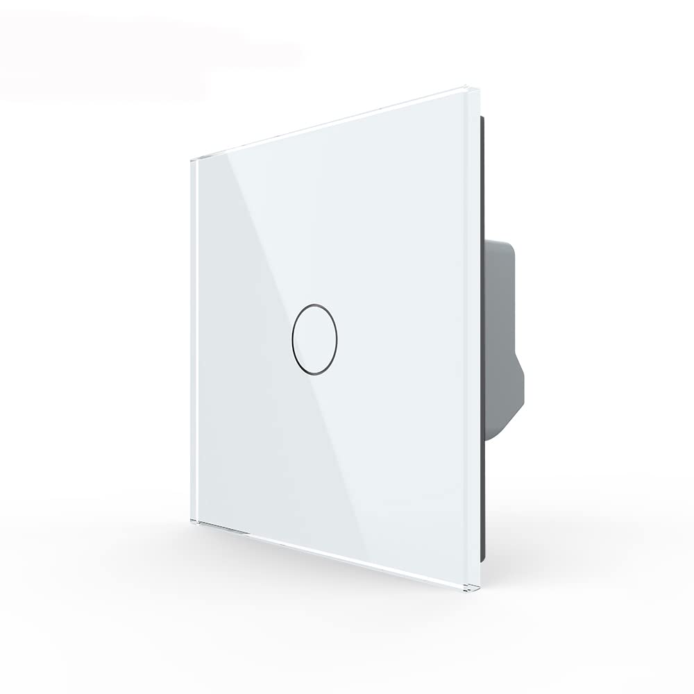Livolo dimmbarer Wechselschalter Kreuzschalter Dimmer Lichtschalter mit Glasblende in Weiss