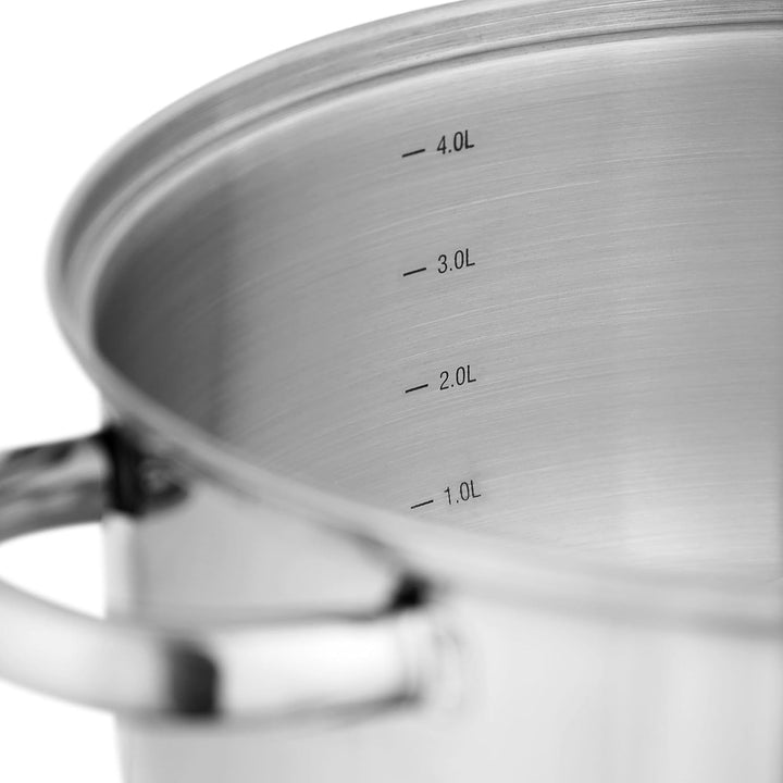 Kopf Topfset Janina 19-teilig aus Edelstahl, Induktion-Kochtopf-Set, 7X Töpfe, 1x Spargelotpf, 1x St