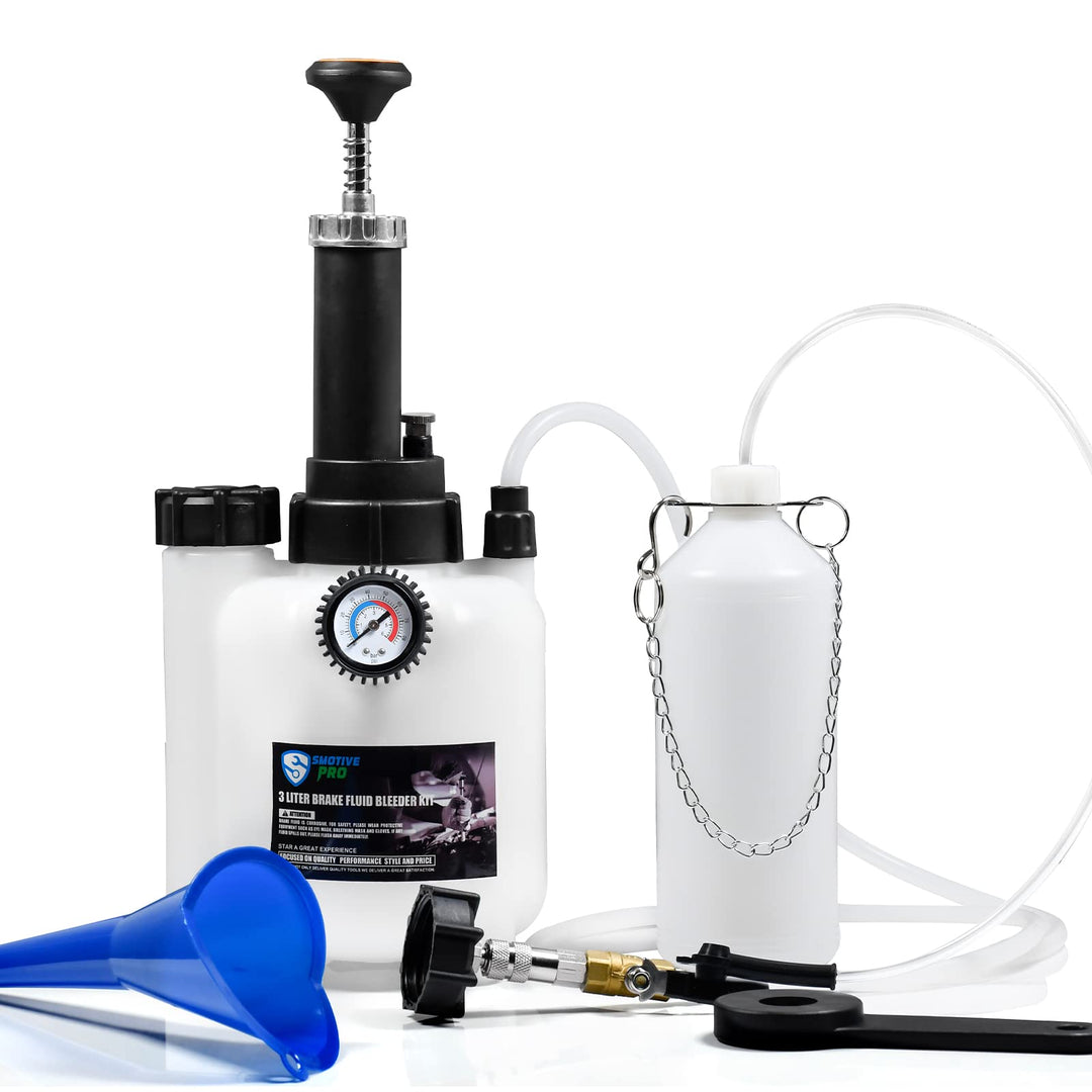 SMOTIVEPRO Bremsenentlüftungsgerät, 3L Bremsflüssigkeitswechselgerät mit 1L Bremsenentlüfterflasche