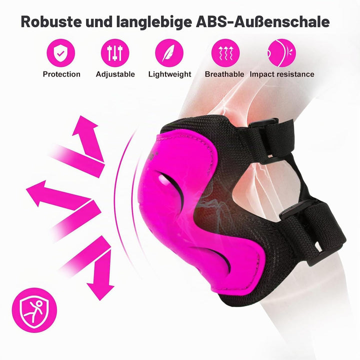 Knieschützer für Kinder Schutzausrüstungs-Set mit Knieschonern, Ellbogenschonern Handgelenkschützern