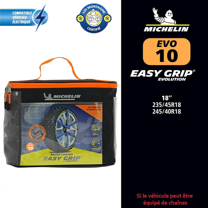 MICHELIN EASY GRIP EVOLUTION 10 Schneekette Auto Textilschneekette 2 Stück, Reifen Schneekette Ultra