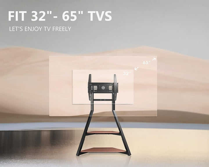 FITUEYES Design TV Ständer Rollbar, Mobiler TV Stand mit Rollen für 32 40 43 55 65 Zoll Flach & Curv