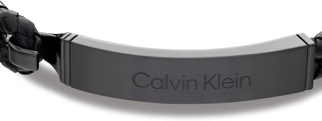 Calvin Klein Geflochtenes Lederarmband für Herren Kollektion CK ICONIC FOR HIM - Erhältlich in Braun