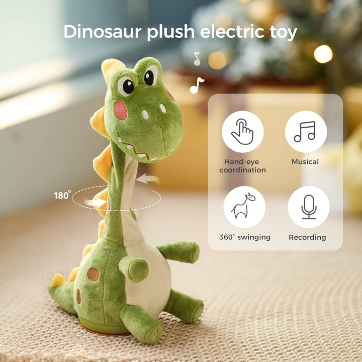 TUMAMA KIDS Sprechender Dinosaurier Spielzeug, Elektronische Dinosaurier Spielzeug Nachsprechen, Tan