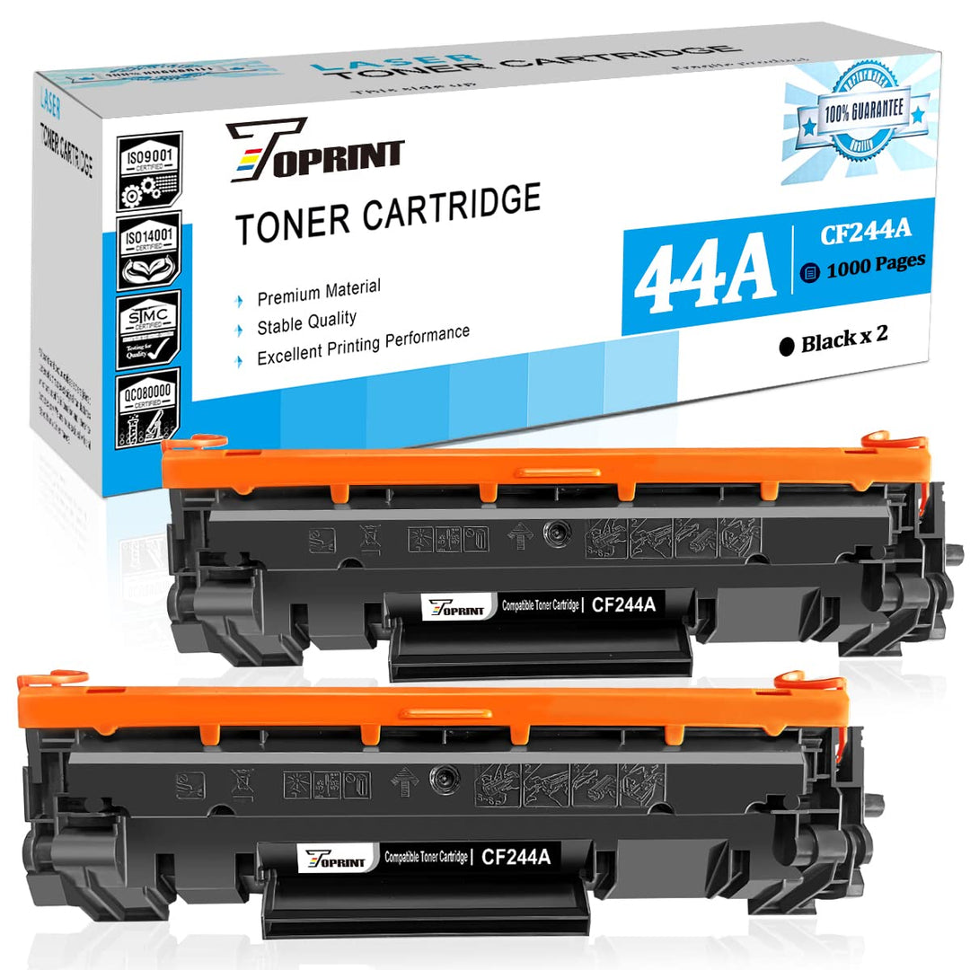 TOPRINT 44A CF244A Kompatible Tonerkartuschen Druckkartuschen 2 Schwarz 1000 Seiten für HP Laserjet