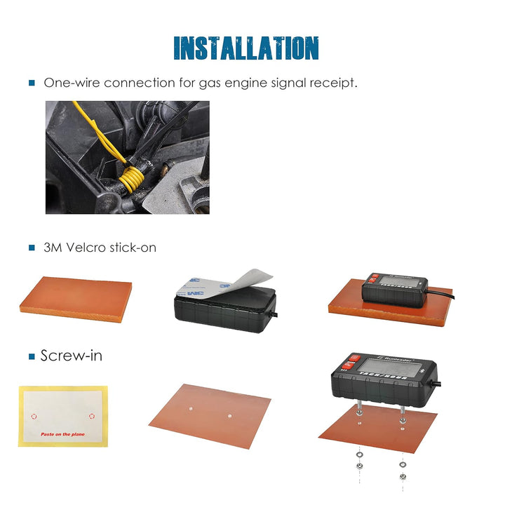 Runleader Digital Bluetooth Tach/Stundenzähler, APP Ferngesteuerte Stunden Tachometer, Wartungserinn