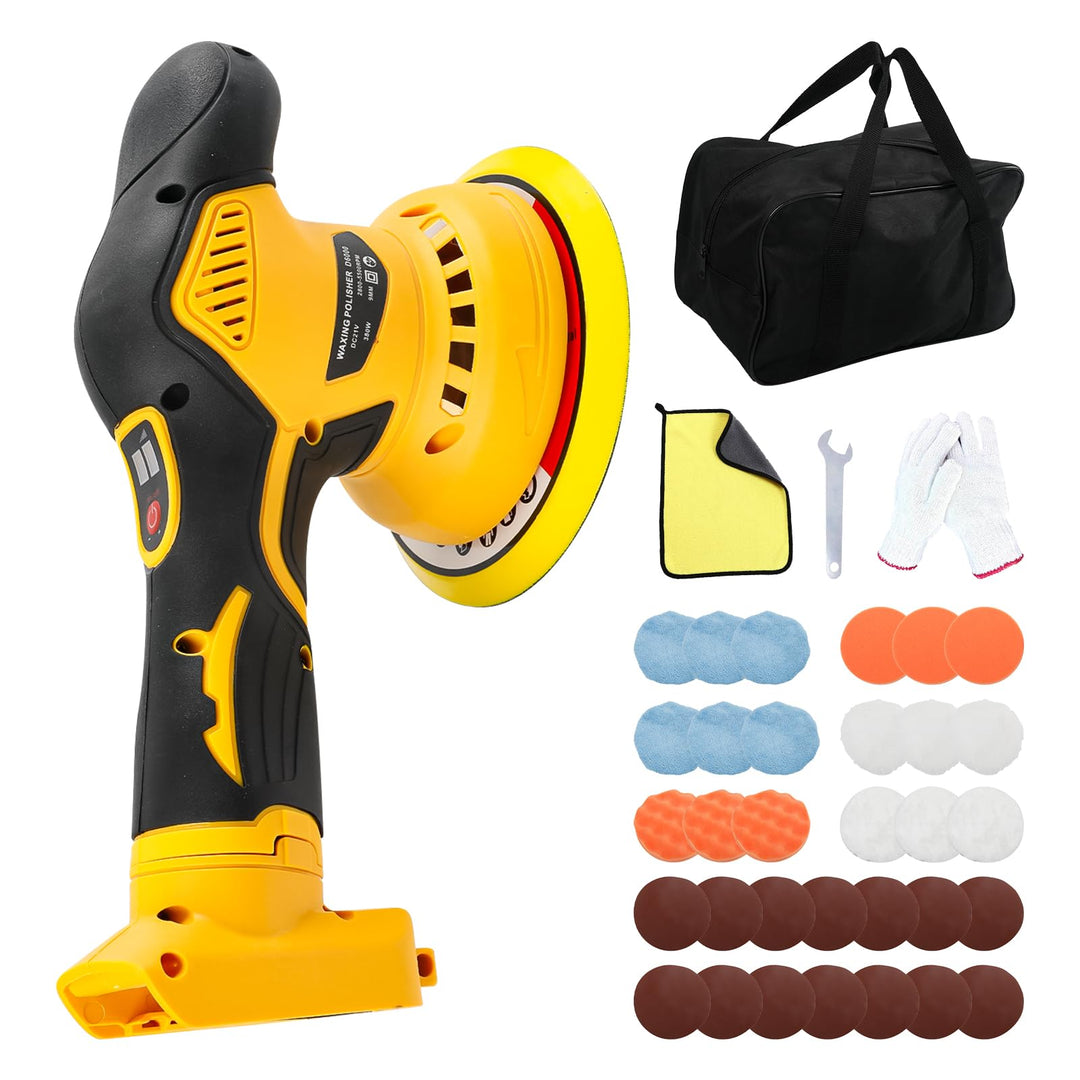 Kabelloser Auto Poliermaschine für Dewalt, bürstenloses 6-Zoll-Auto Politur-Set, 8 variable Geschwin