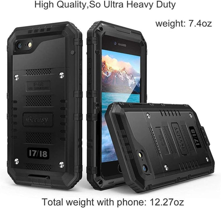 Beeasy für iPhone 8/7 Hülle, iPhone SE 2020/2022 Hülle Wasserdicht Outdoor Stossfest Handyhülle Mili