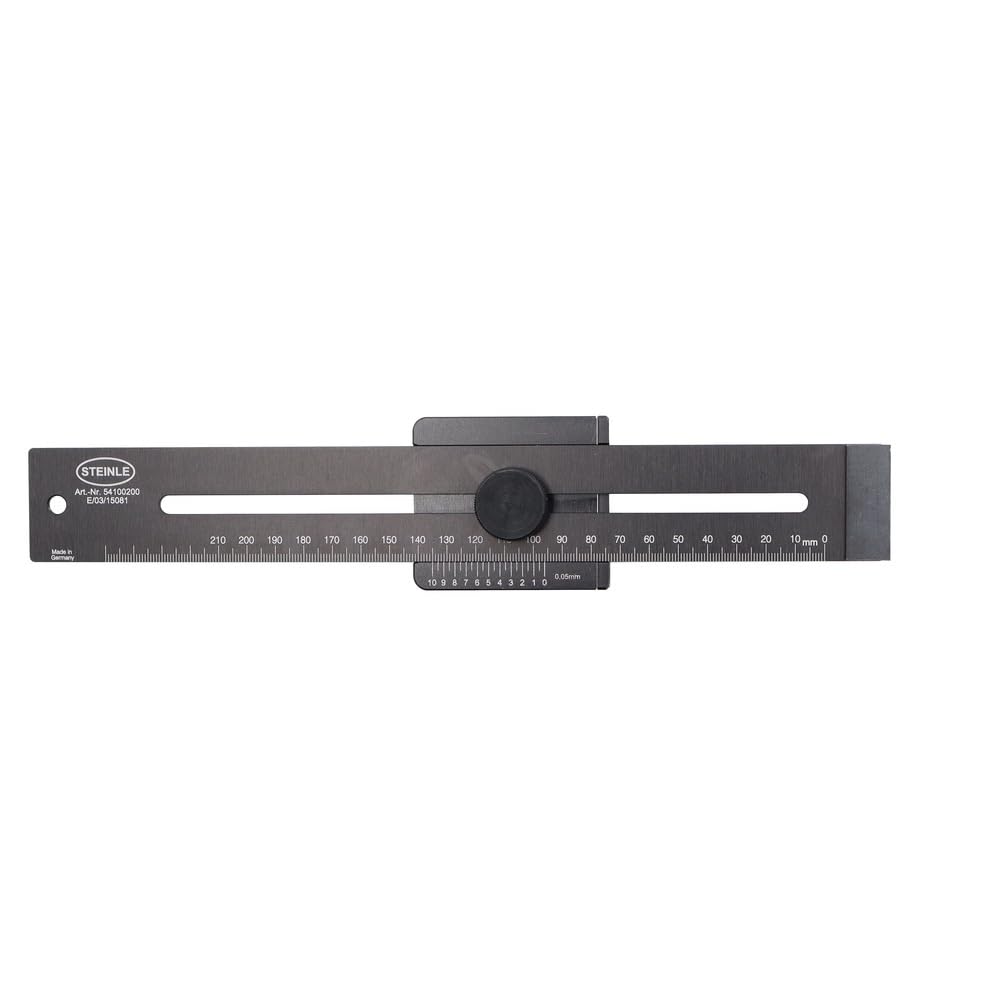 STEINLE 5410 ALU Streichmass Streichmass mit Anschlaghaken mm-Teilung 200 mm