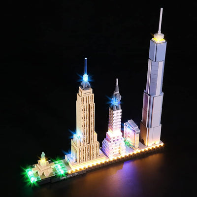 BrickBling LED-Beleuchtung für Lego 21028 Architecture New York City Sammelbausatz (kein Lego-Modell