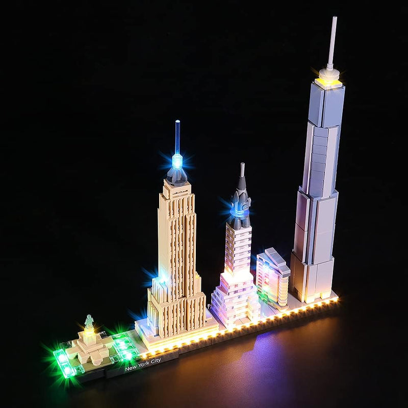 BrickBling LED-Beleuchtung für Lego 21028 Architecture New York City Sammelbausatz (kein Lego-Modell