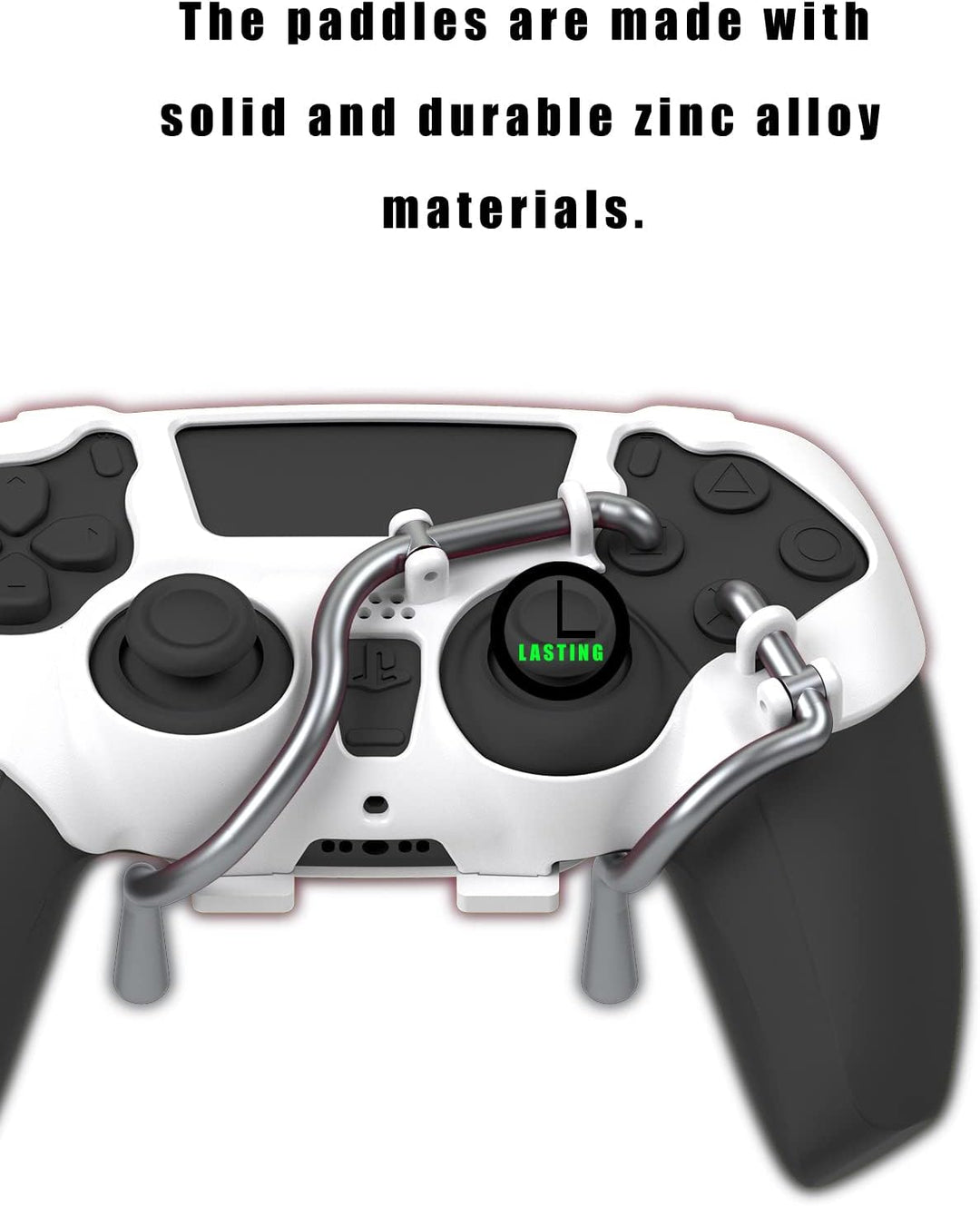 EXknight Leverback V2 PS5 Paddles, Rücktasten Adapter für PS5 Controller | Fit mit Daumengriffe (Whi