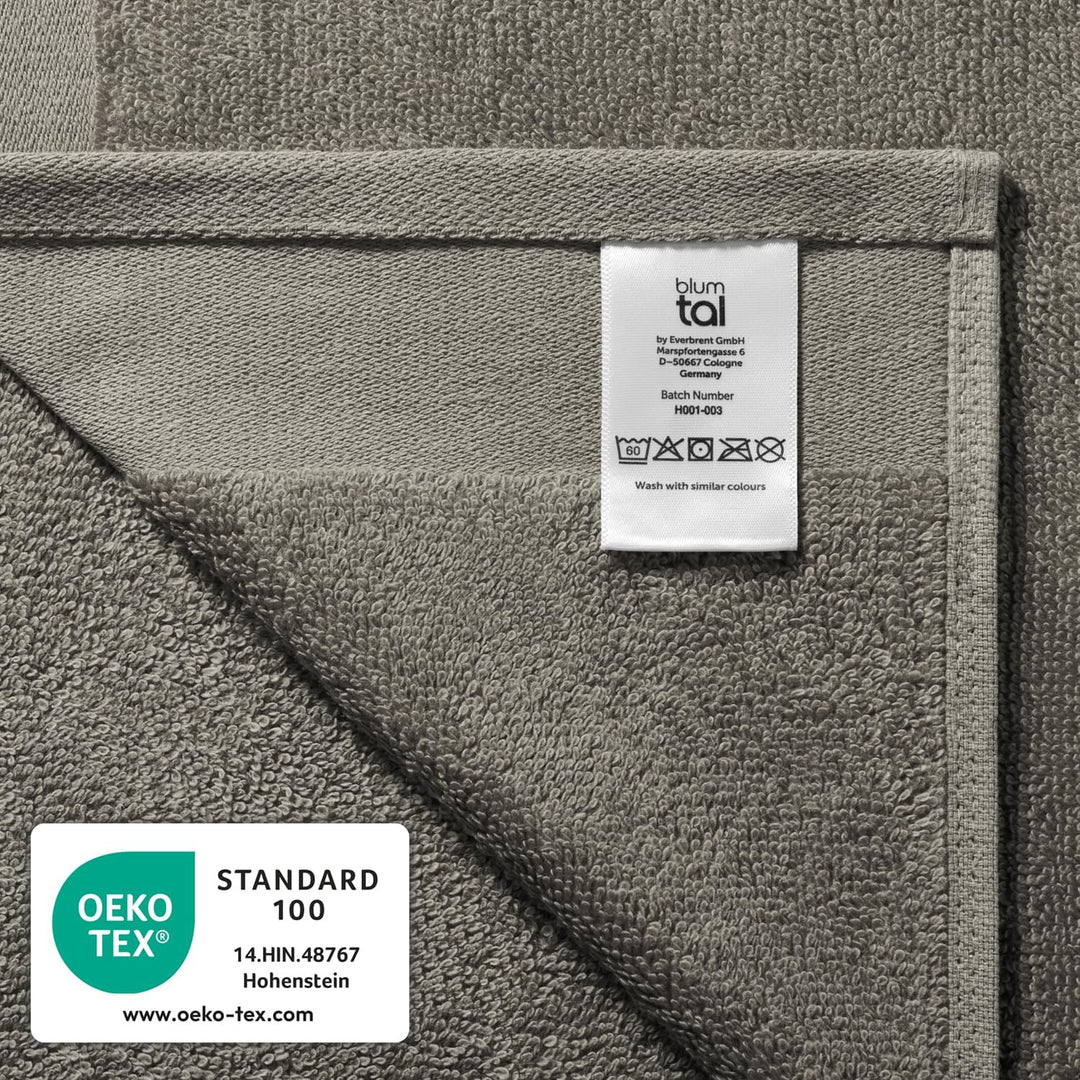 Blumtal Premium Frottier Handtücher Set mit Aufhängschlaufen - Baumwolle Oeko-TEX Zertifiziert, weic