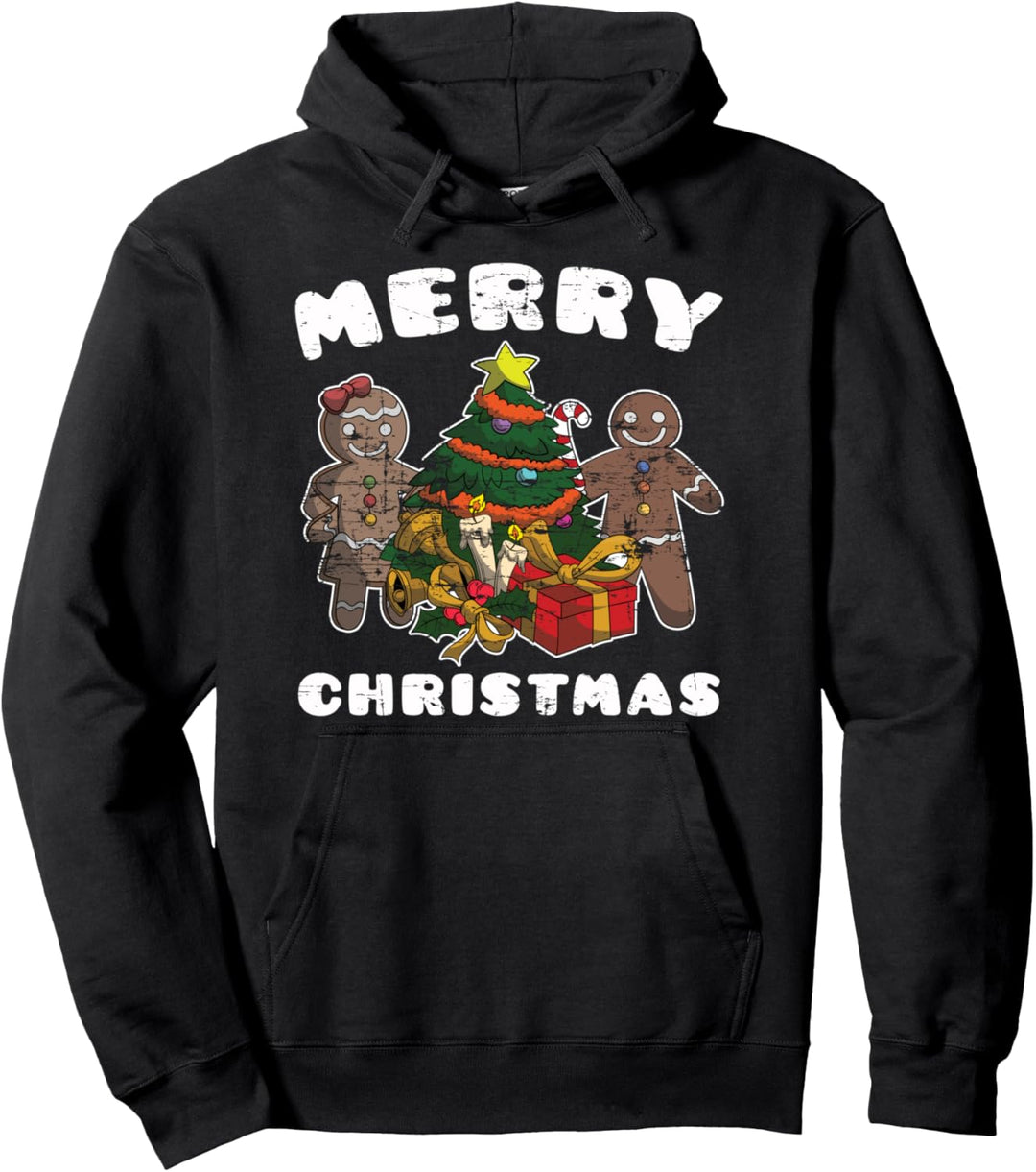 Frohe Weihnachten Lebkuchen Familie Pullover Hoodie