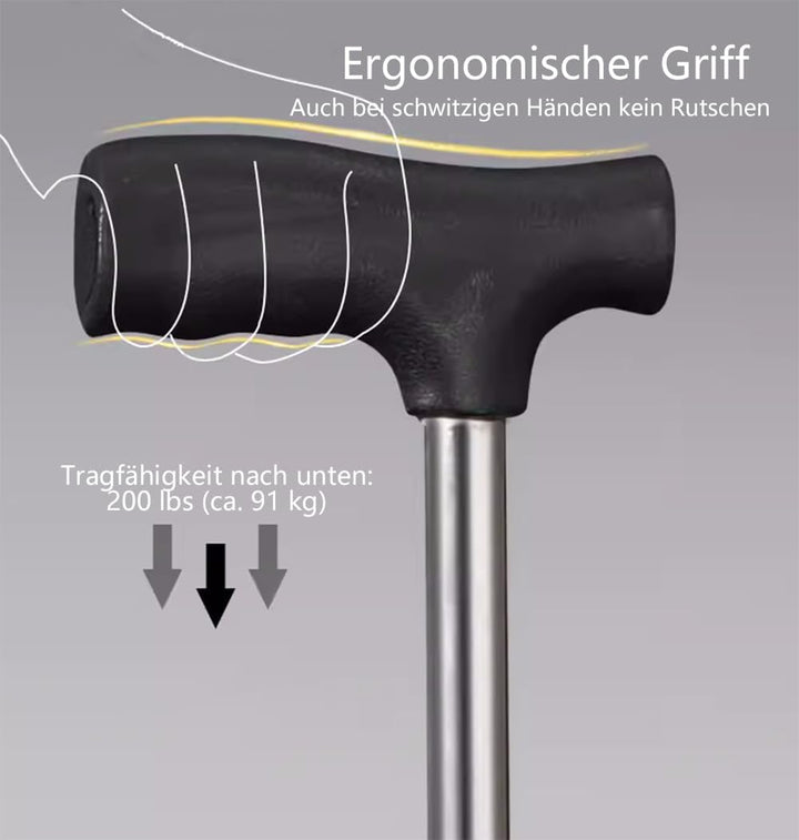 Spazierstock und tragbarer hocker, der 200 pfund unterstützt und nur Zwei pfund wiegt und für männer