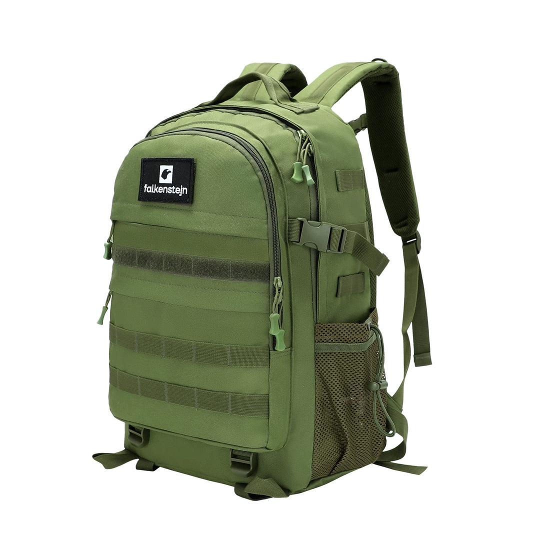FALKENSTEJN Rucksack für Freizeit Outdooraktivitäten Schule Arbeit Multifunktionsrucksack Army 35L/4