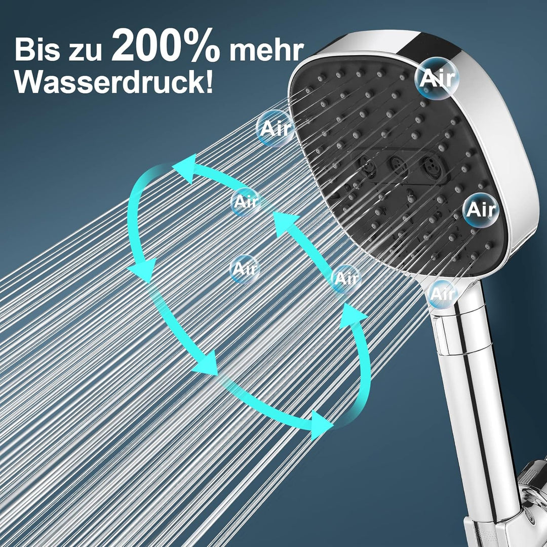 Cobbe Duschkopf Wassersparend Tanzendes Wasser Sparduschkopf, Regendusche Gross Duschkopf Druckerhöh